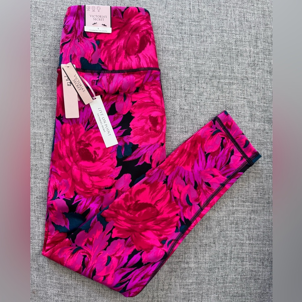 Victoria's Secret High-Rise Crossover Legging Brushed Floral NWT Sz 8